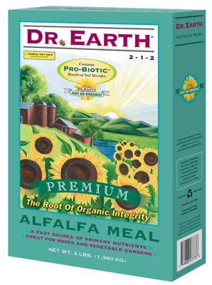 Dr. Earth Alfalfa Meal 3 lb 2-1-2 Organic Fertilizer Plants and Soil