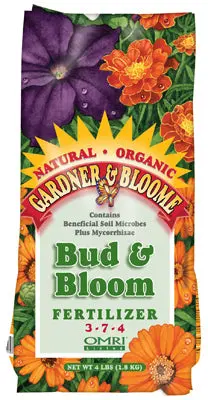 Gardner & Bloome Natural Organic Bud & Bloom Fertilizer 4 Lb 3-7-4 Flower Food Gardner u0026 Bloome