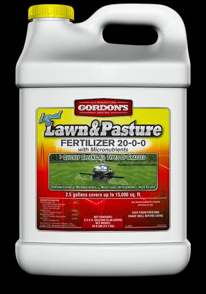 Gordon's 7471122 Liquid Lawn & Pasture Fertilizer 20-0-0 2.5 Gallon