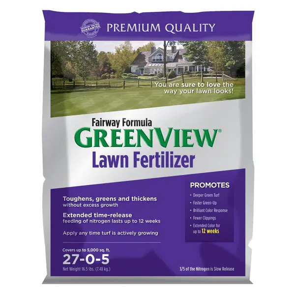 GreenView 21-29169 Fairway Formula Lawn Fertilizer 27-0-5 16.5 Lb Covers 5000 Sqft