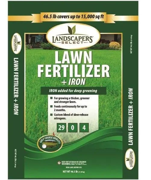 Landscapers Select 902738 Lawn Fertilizer Iron 15000 Sq Ft Coverage