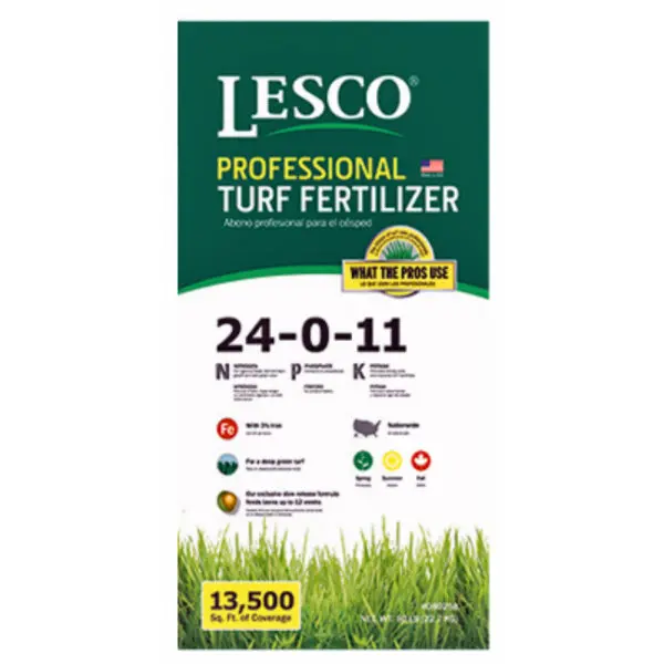 Lesco 080258 Professional Turf Fertilizer 24-0-11 50 Lbs
