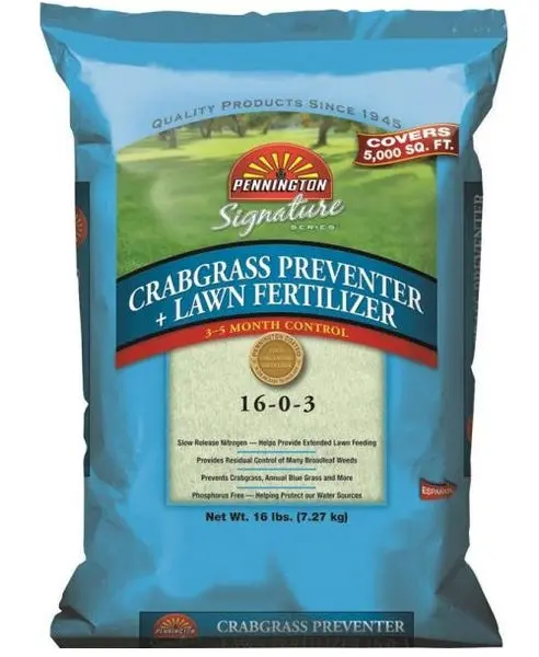 Pennington 423401 Signature Crabgrass Preventer Lawn Fertilizer 16 lbs Healthy Grass