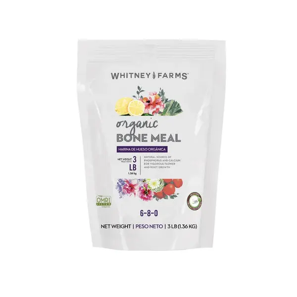 Whitney Farms Organic All Purpose Bone Meal Fertilizer 3 lb Soil Enrichment