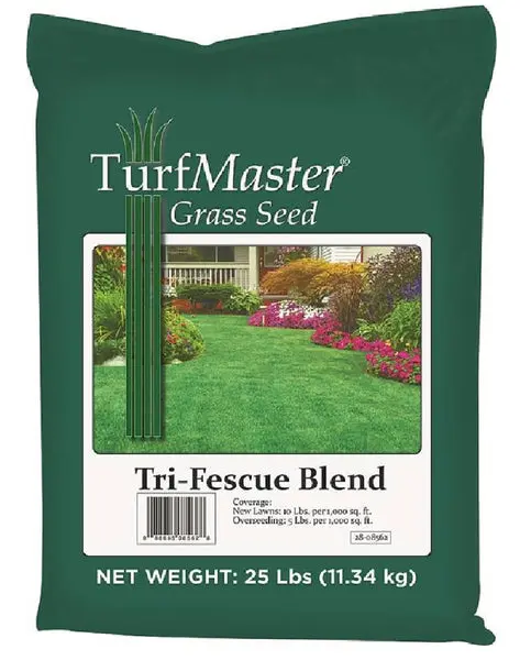 TurfMaster 28-54612 Tri-Fescue Blend Grass Seed 25 LB Professional Turf