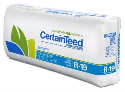 CertainTeed 90005454 Sustainable Insulation Kraft Faced Batt 6-1/4 x 23 x 93 Inches