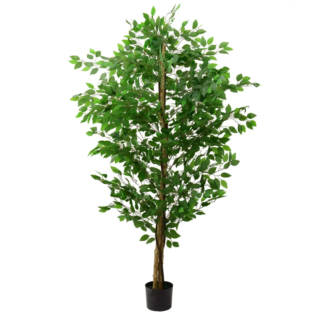 6Ft Ficus Tree Artificial Potted Faux Plant Realistic Texture Home Decor zny