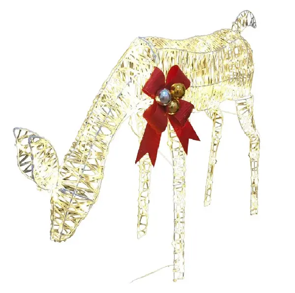 Santas Forest 58617 3D Feeding Deer Micro Christmas Figurine Santa's Forest