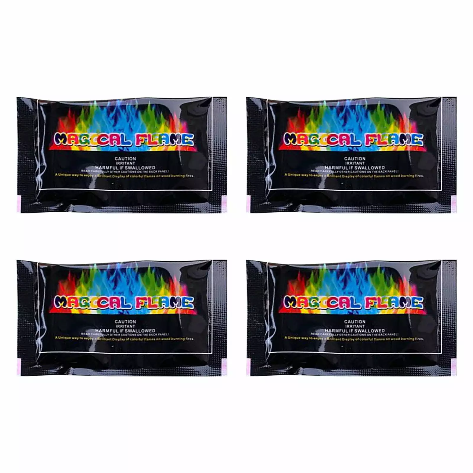Liamobondopolis 4pcs Colorful Fire Flames Packets Campfires Parties and Festivals