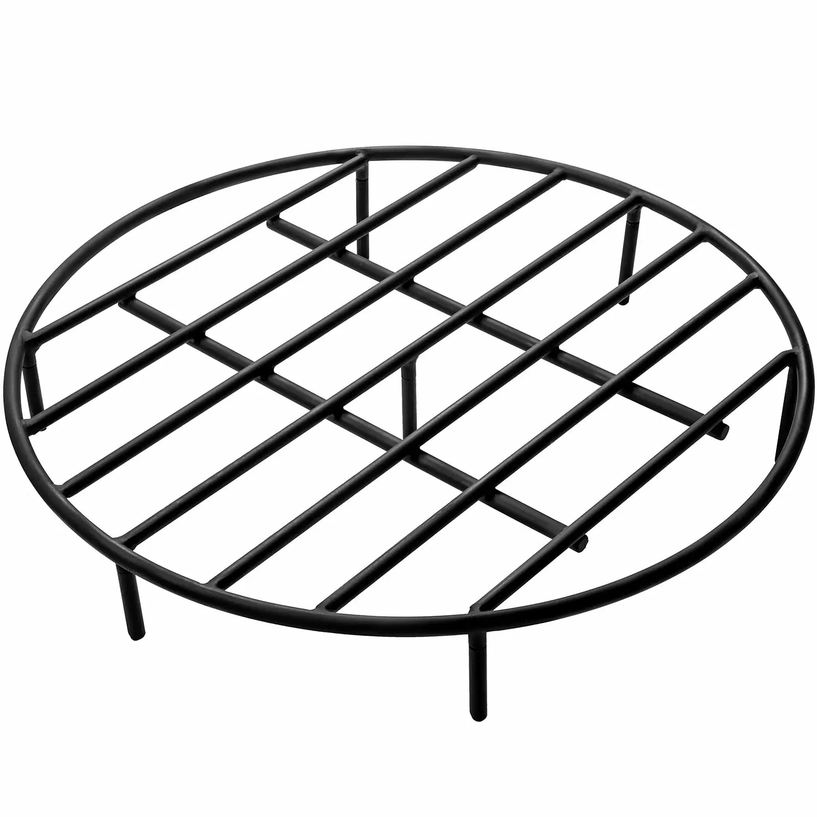 VEVOR Fire Pit Grate Heavy Duty Iron Round Firewood Grate Round Wood Fire Pit Grate 24 Firepit Grate Black Paint Fire Grat...