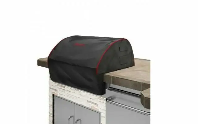 Fitted Fire Pit BULL GRILLS 30" Black/Red Piping and Stitched Logo Grill Head Preferred Cover