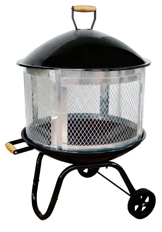 Seasonal Trends KY181 Fire Pit, 27-3/4 OAW, 31-1/4 OAD, 46-1/2 OAH, Round, Alloy