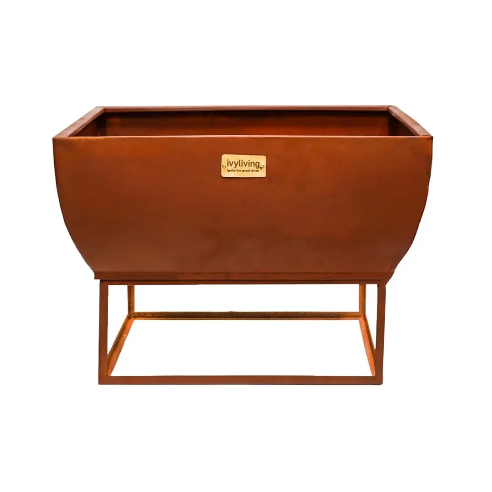 Multi-Fuel Outdoor Windermere Fire Pit - Rust Iron