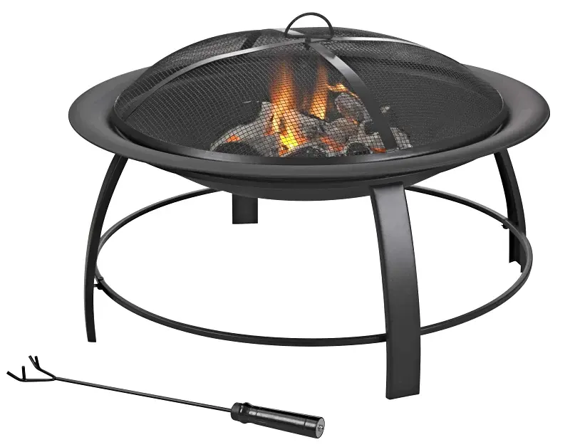 Seasonal Trends KLF-150031 Fire Pit, 30 OAW, 30 OAD, 19 OAH, Round, Metal