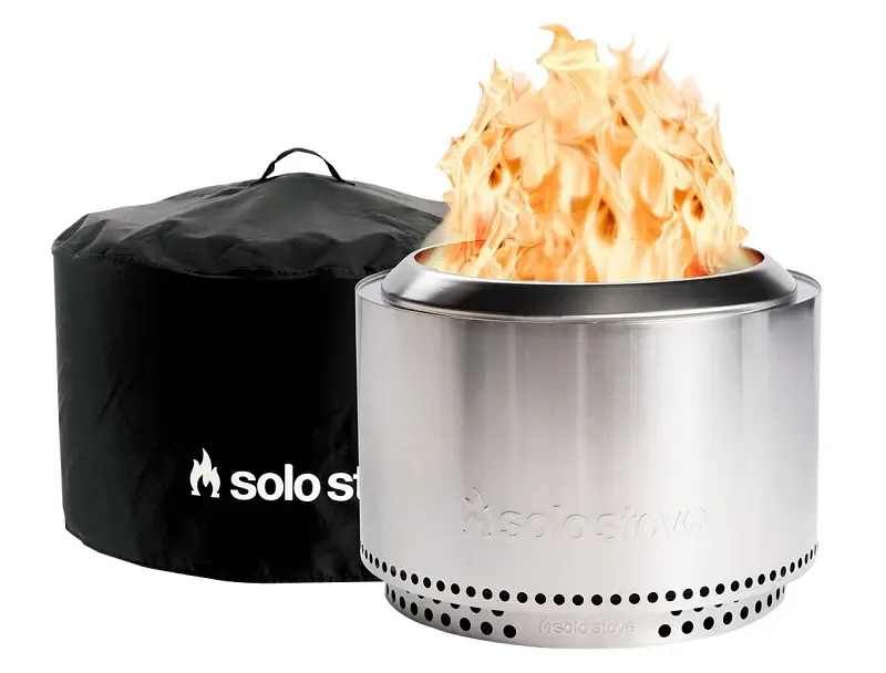 Solo Stove Canyon SSCYN-SD-2.0+SHELTER Wood Burning Fire Pit, 30 OAW, 30 OAD, 16 OAH, Round