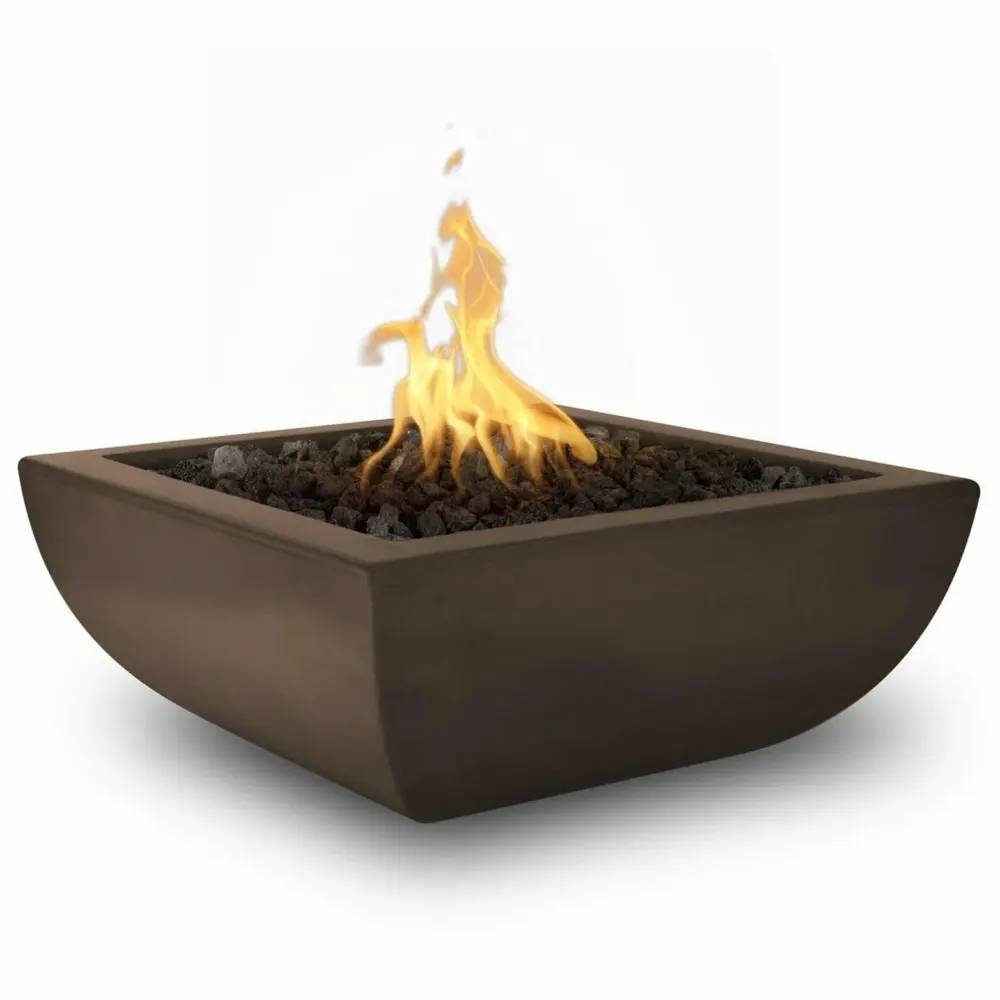 Wood Burning Fireplace Outdoor Plus - Avalon Square Concrete Fire Pit Bowl OPT-AVLFO