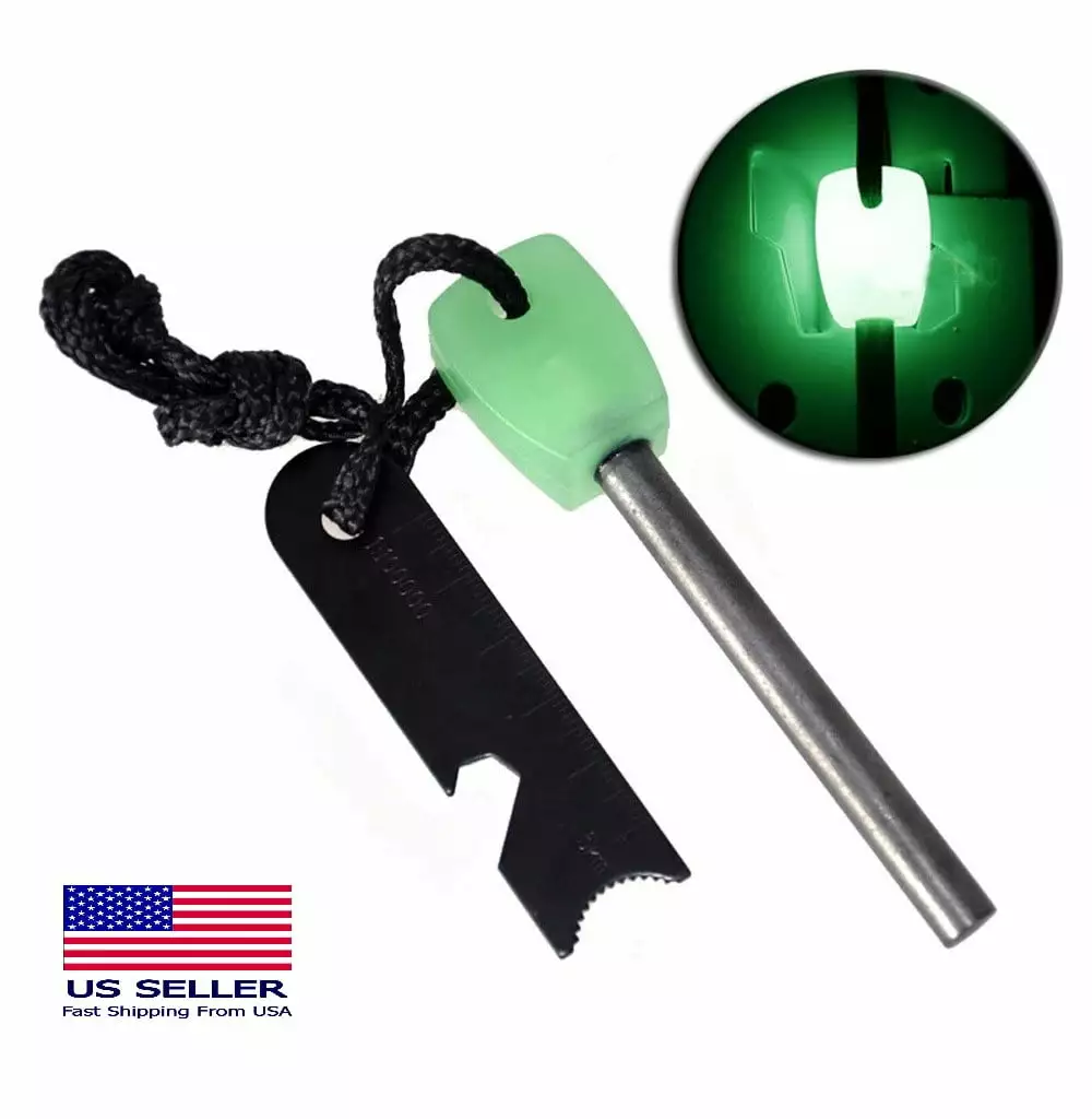 Flintsupplystore Flint Emergency Camping Fire Starter Glow Dark Handle