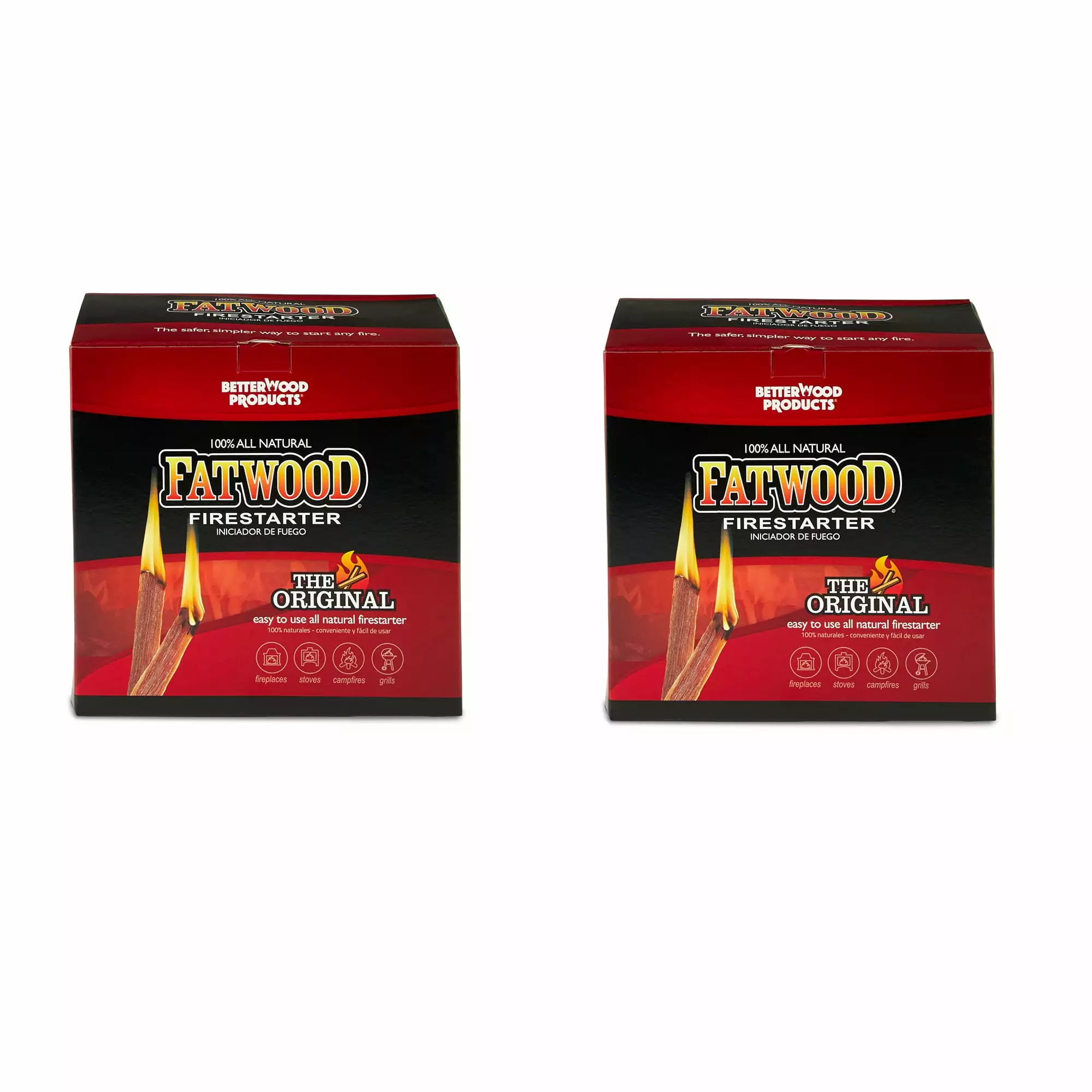 Betterwood Products All Natural Pine Fatwood 10-Pound Firestarter 2 Pack Pack