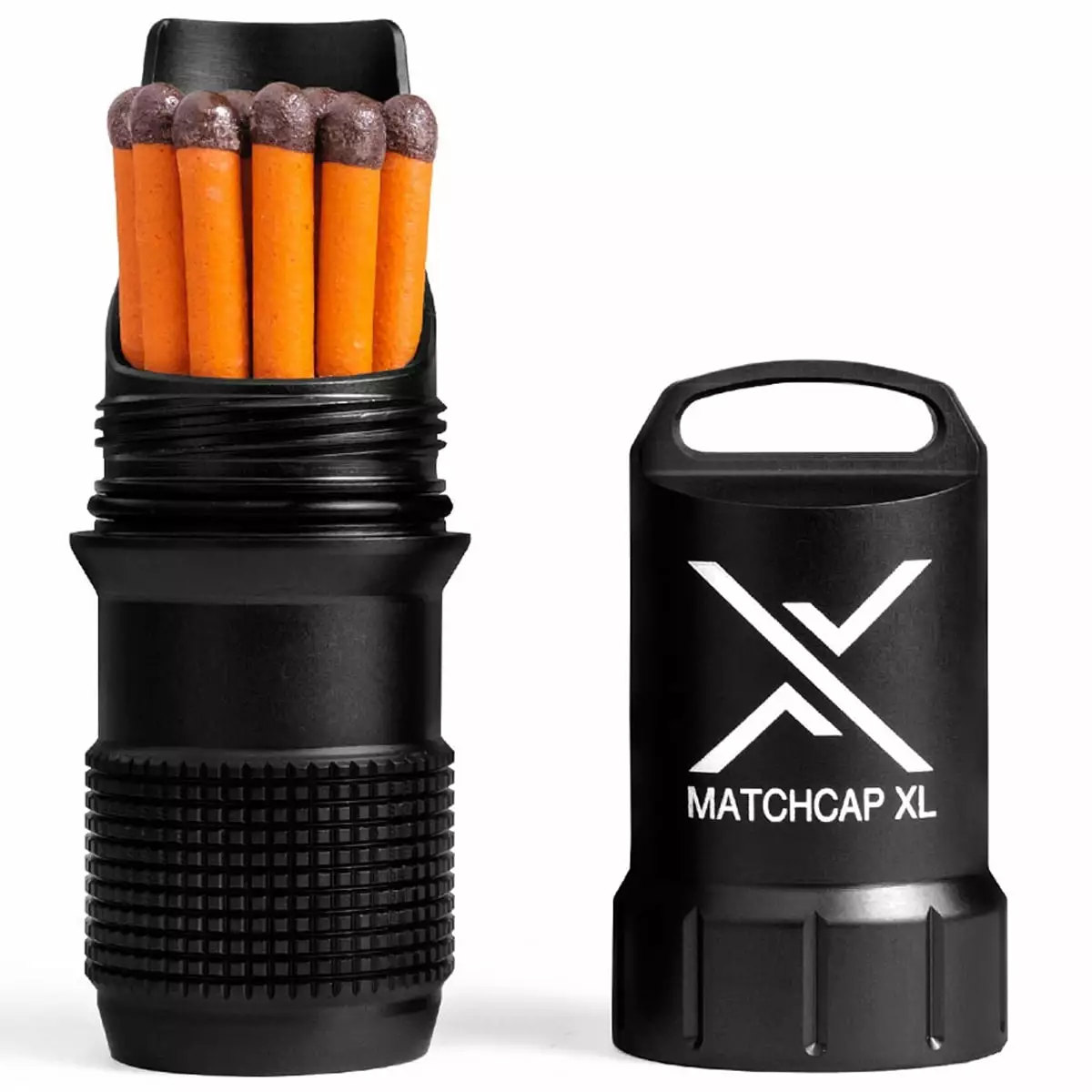 Exotac MATCHCAP XL Waterproof Match and Striker Case Black