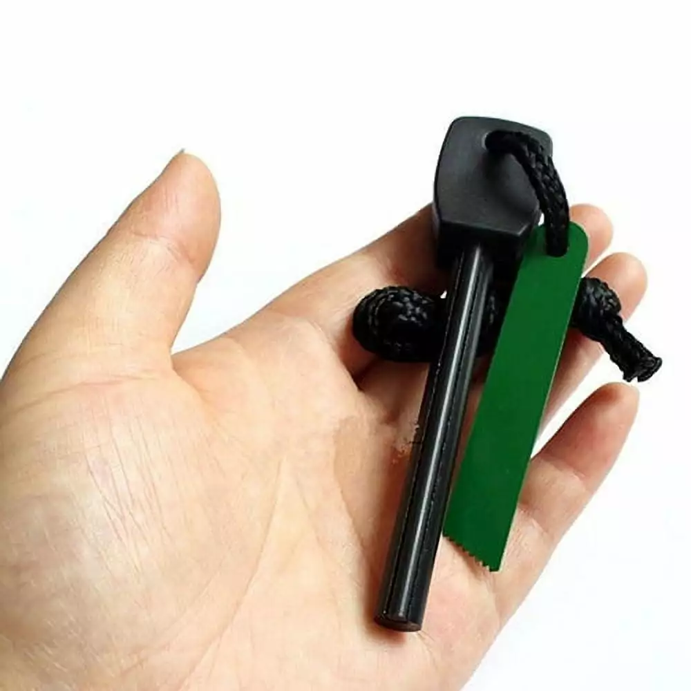 Flm Outdoor Survival Camping Magnesium Flint Scraper Stone Fire Starter Lighter Kit
