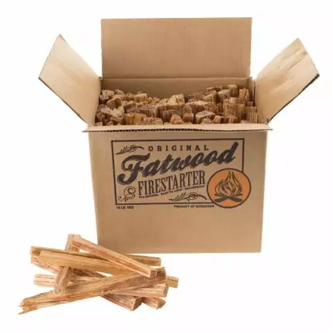 Pure Garden 10lb Box Fatwood Pine Wood Fire Sticks Starting Fires 10