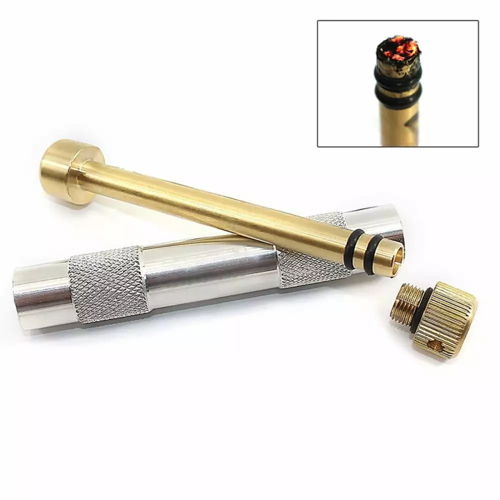 Travel-friendly Outdoor Camping Picnic Piston Fire Starter Tube Flame Maker Emergency Survival Information