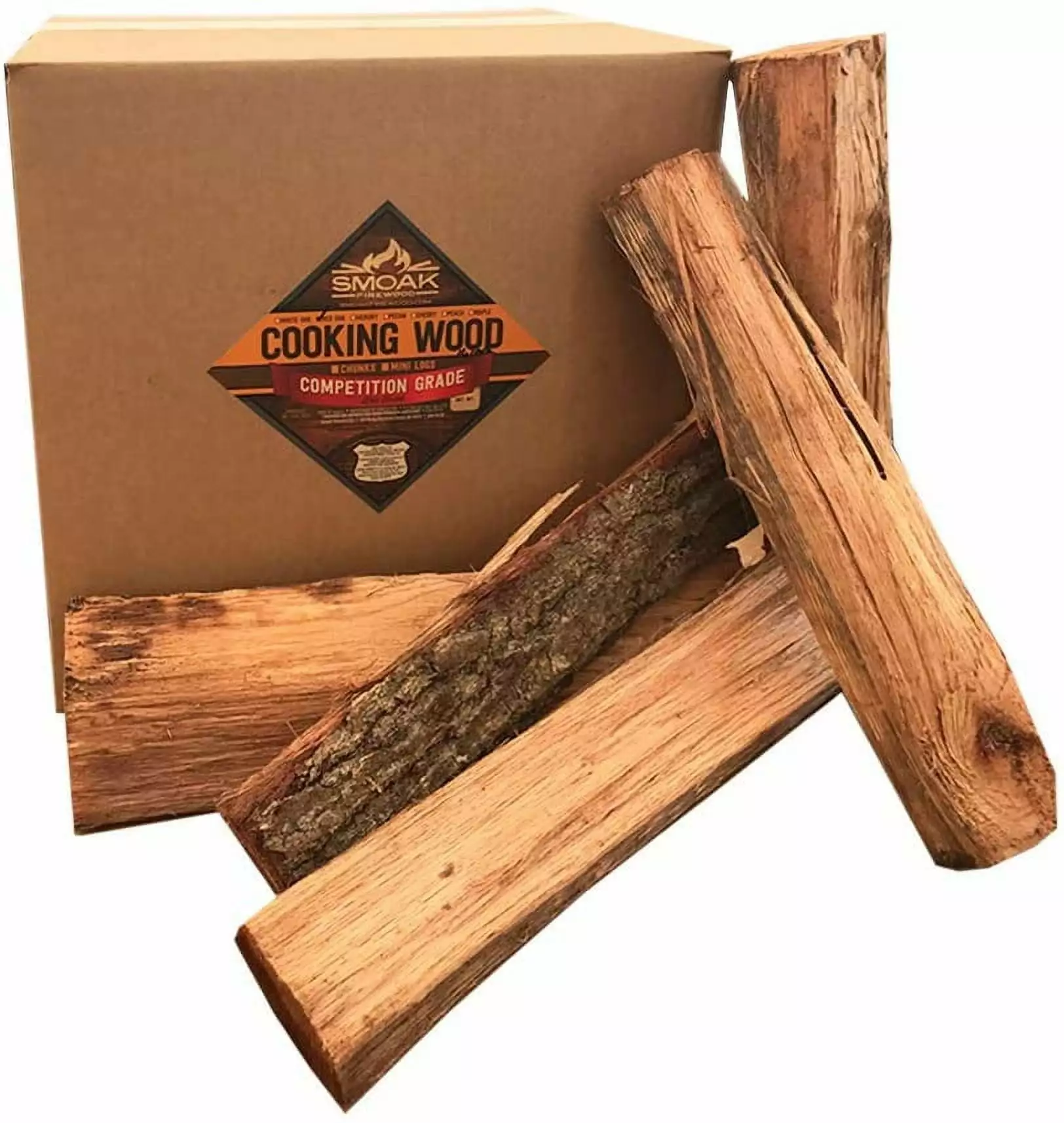 Smoak Firewood Kiln Dried Cooking Grade Wood Logs - Red Oak (60-70 Pounds) BBQ and Smoking Maple