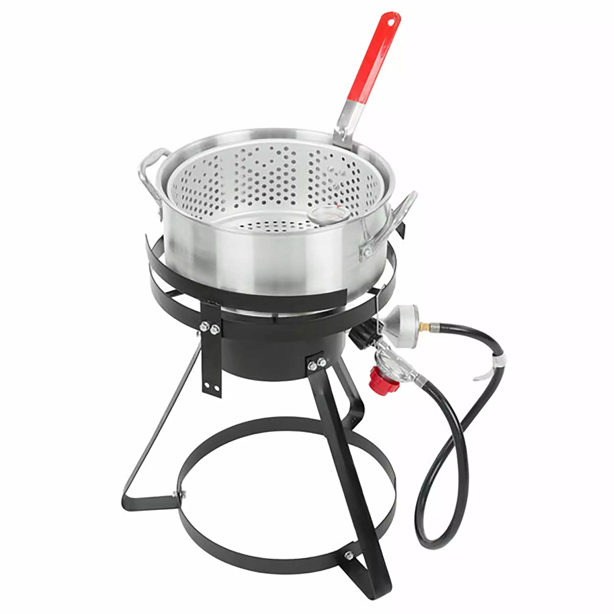 Worcest 10 Qt Propane Outdoor Fish Fryer Set 50,000 BTU Deep Fryer Aluminum Pot Fish