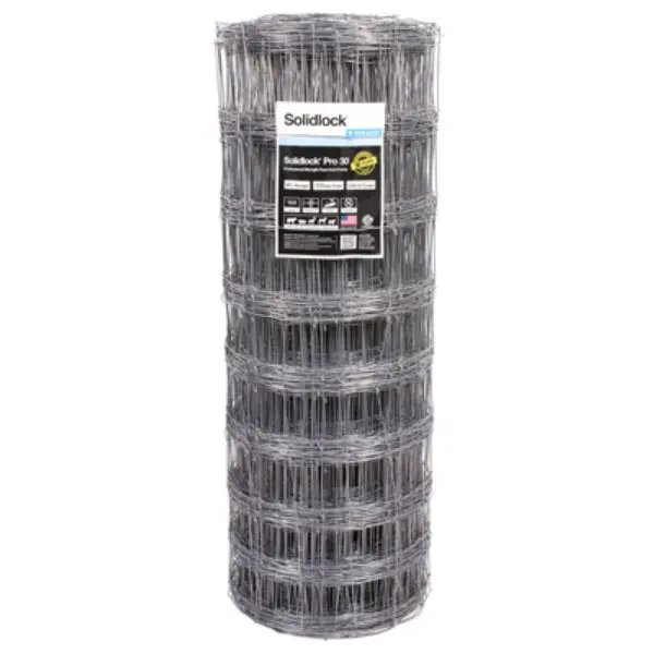 Bekaert 170645 Solidlock 14G High Strength Fixed Knot Fence 165 Feet Bezinal Coating Livestock