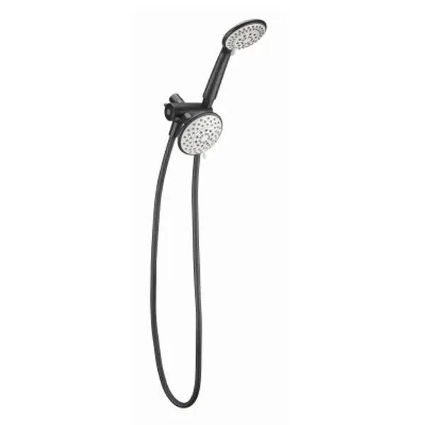 HomePointe 109717 Matte Black Fixed Hand Held Shower Head High Pressure