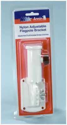 Adjustable Flag Bracket White Mounting Flags on Walls and Poles Annin Flagmakers