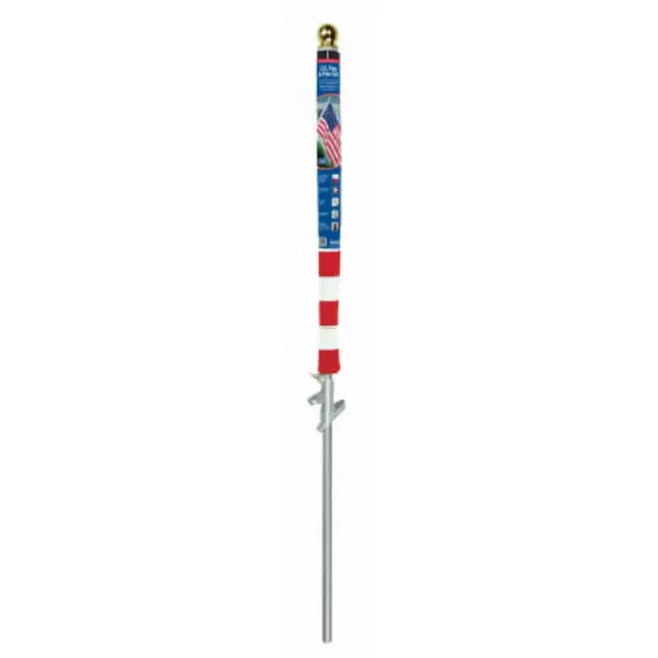 Annin Flagmakers 31839 Aluminum Pole Flag Set Gold Ball Ornament Patriotic Decor