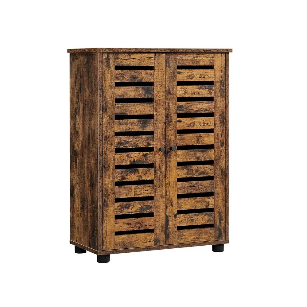 Bathroom Floor Cabinet Rustic Brown Freestanding Storage Unit VASAGLE