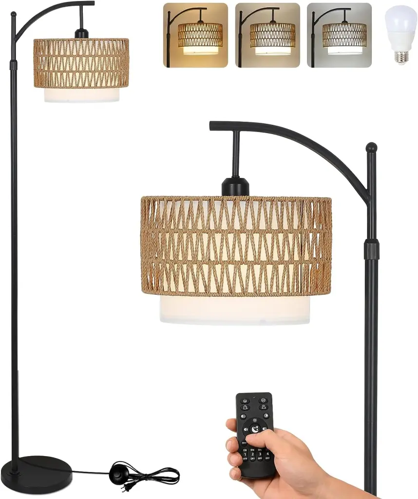Arc Floor Lamp Living Room 3 Hue Temperatures Brown Table and Floor Lamp dfzj