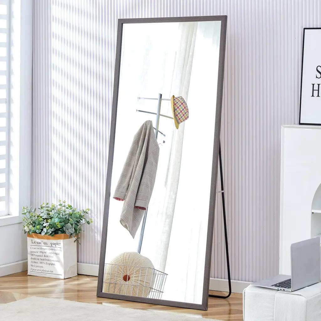 Fourth Generation Solid Wood Frame Full Length Mirror Dressing Room Decor droom w-1151