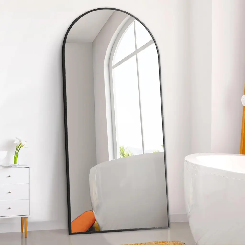 Dolonm 71x28 Inch Arch Full Length Mirror Modern Design Standing Floor t2956