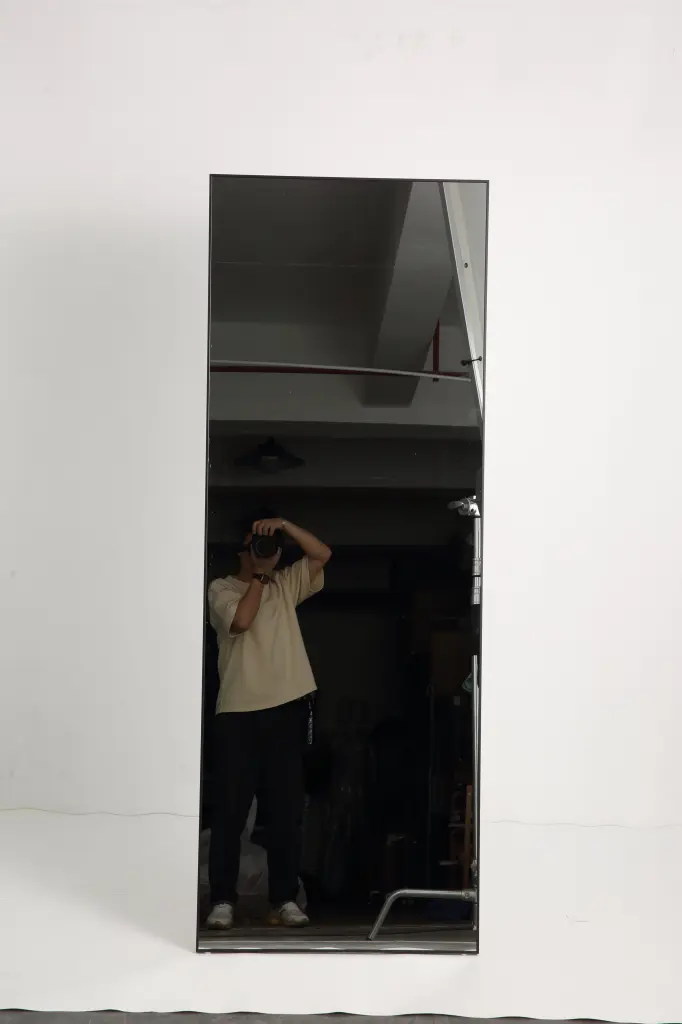 Floor Mirror Full Length Ultra Thin Light Metal Alloy Frame Modern Standing Mirror w2071