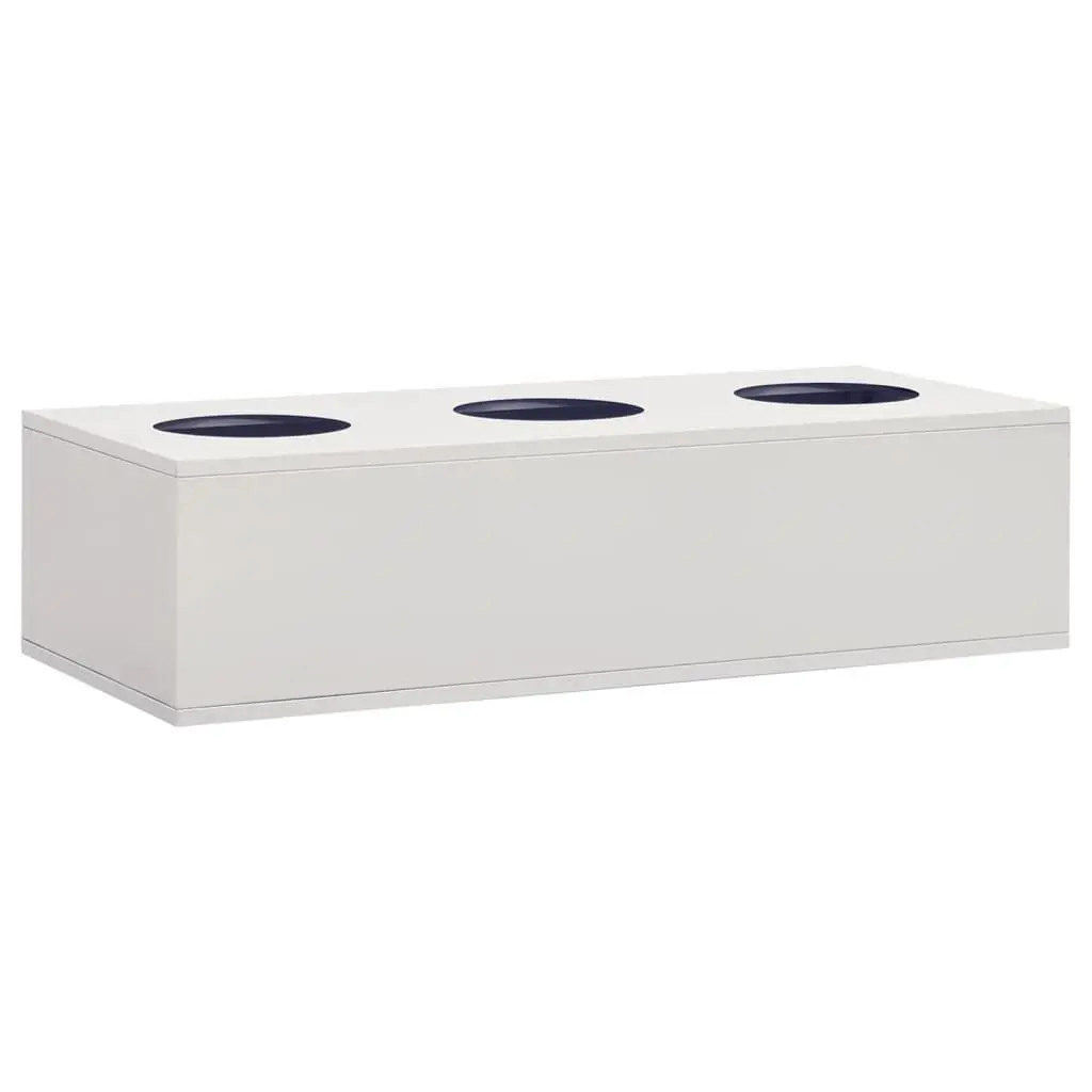 Light Gray Office Flower Box 35.4x15.7x9.1 Inches Steel Modern Decor