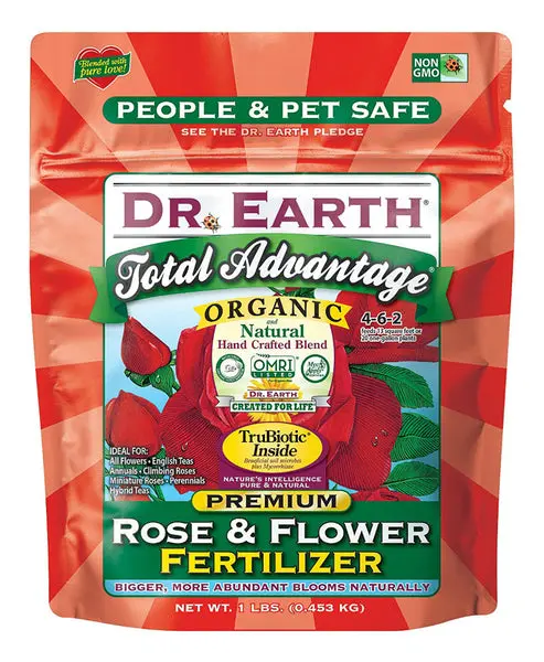 Dr. Earth 72855 Total Advantage Rose & Flower Fertilizer 1 Lb