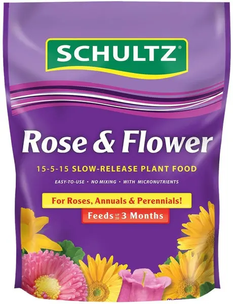 Schultz SPF48410 Rose & Flower Slow-Release Plant Food 15-5-15 3.5 lbs Fertilizer