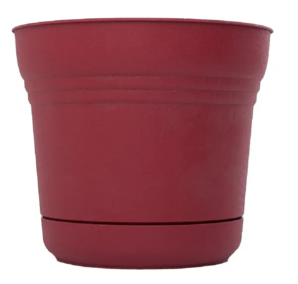 Bloem SP1212 Saturn Planter Union Red 12 Inch Indoor Outdoor Decorative Flower Pot