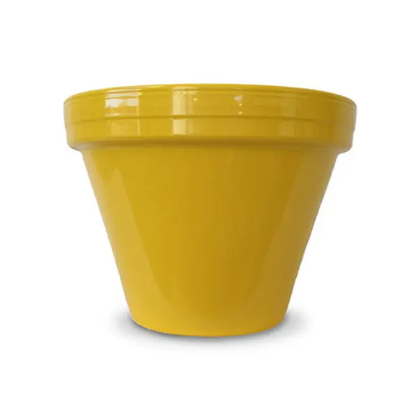 Ceramo PCSBX-4-Y-TV Standard Flower Pot Yellow 4 Inch