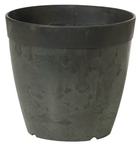 Novelty 03068 Round Dolce Planter 6 Inch Black Indoor Outdoor Flower Pot