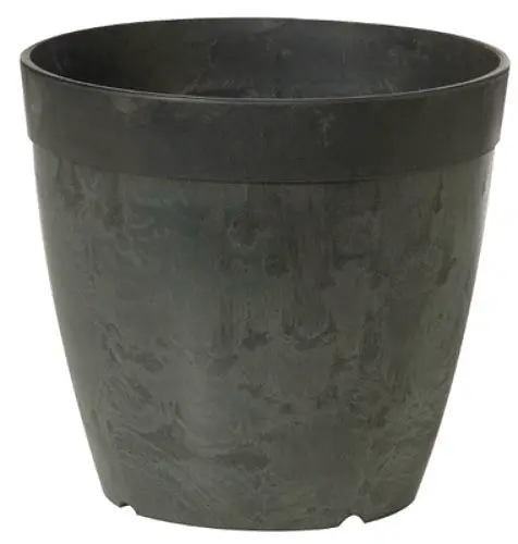 Novelty 03088 Round Dolce Planter 8 Inch Black Decorative Garden Pot