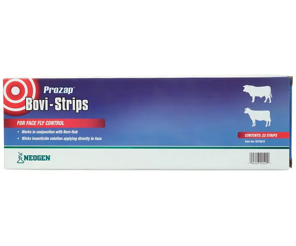 Prozap 5079910 Bovi-Strips Face Fly Control 22-Count Livestock Protection
