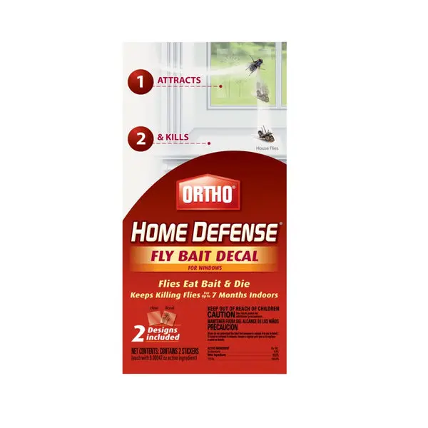 Ortho 0491010 Home Defense Fly Bait Decal Solid Envelope Pest Control