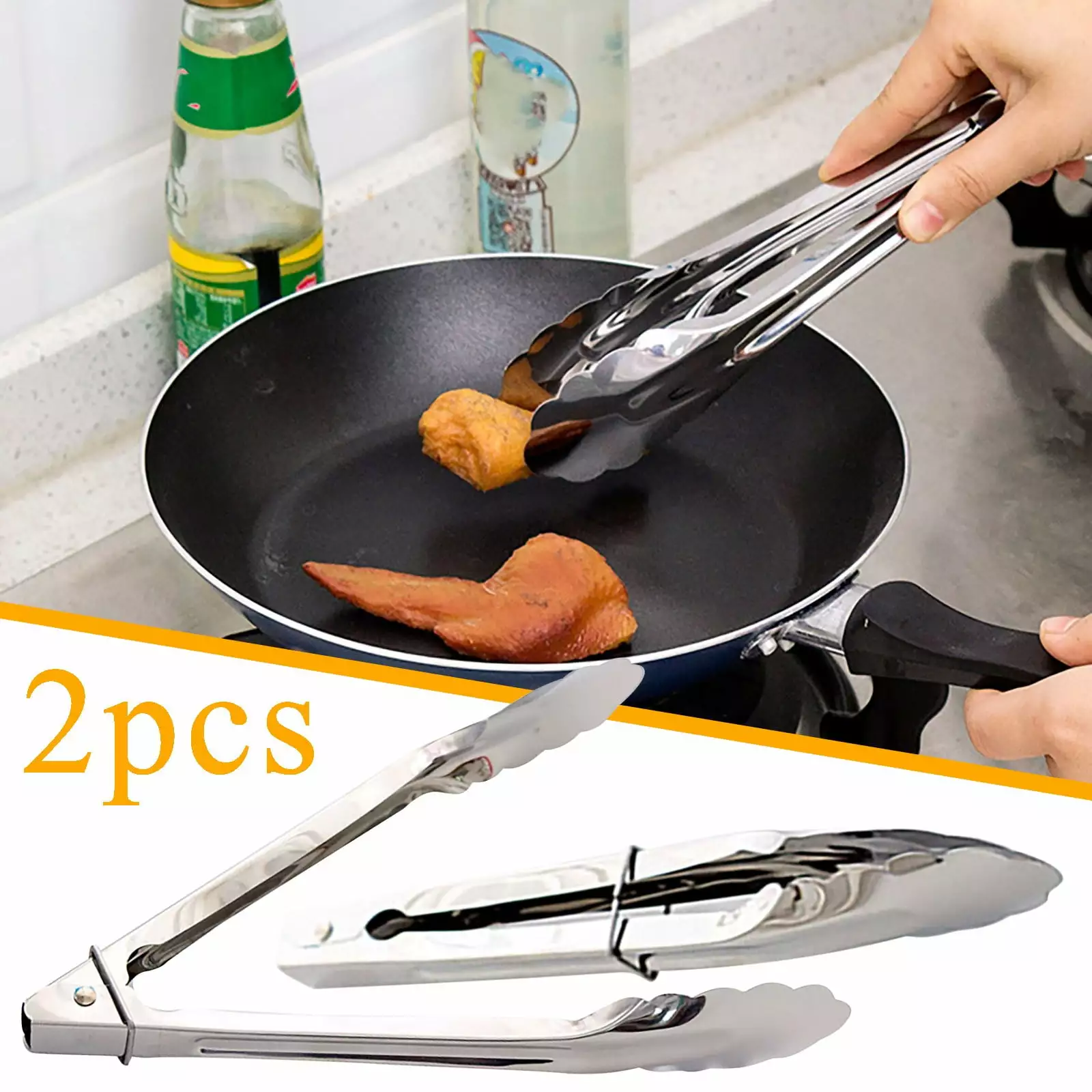 Kugisaki Stainless Steel Barbecue Clip Kitchen Baking Food Clip Bread Clip Clearance Sale