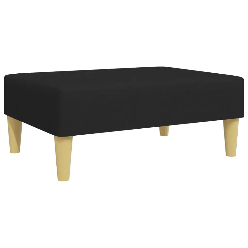 Footstool Black 30.3x21.7x12.2 Inches Fabric Living Room Furniture