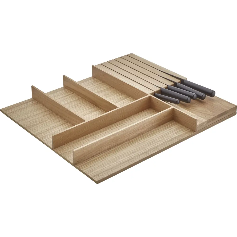 nobilia Holz-Besteckeinsatz Eiche mit Messerblock BE-M120E 112,7 cm