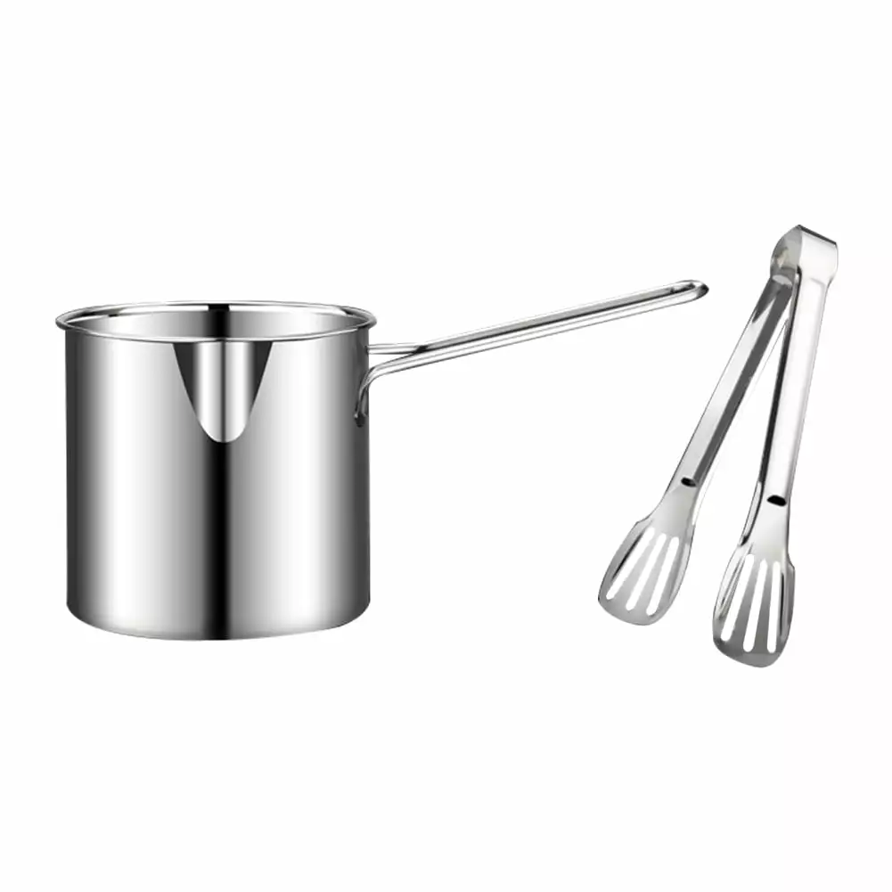 1200ML Stainless Steel Deep Frying Pot Binquireet Outdoor Cooking